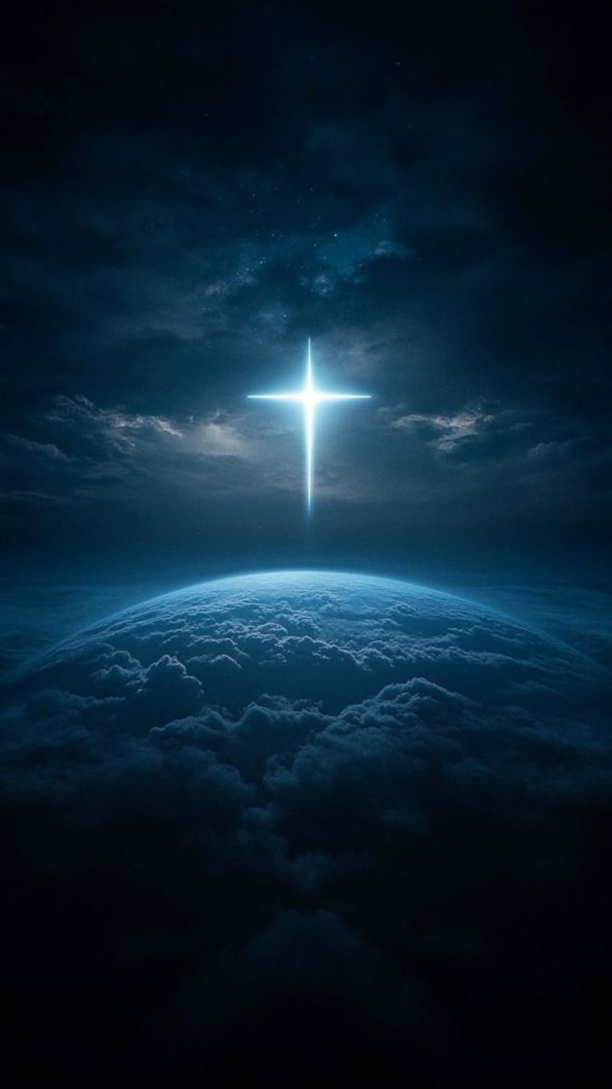 Cross and light background